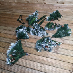 Samuel Alexander 7Ft (2.1M) Frosted Glacier Pine Snow Tipped Christmas Tree With Pinecones And 956 Tips - thumbnail 9