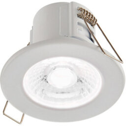 Tool-Less Recessed Bathroom Ip65 Downlight - 8.5W Cool White Led - Matt White - thumbnail 4