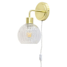 First Choice Lighting Set Of 2 Toby - Satin Brass Plug In Wall Light Fittings Only - thumbnail 2