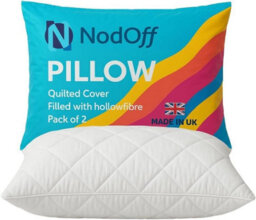 Nod Off Pillows Hotel Quality With Quilted Cover Filled Pillows For Stomach, Back And Side Sleeper, Anti Allergenic Down Alternati - thumbnail 1