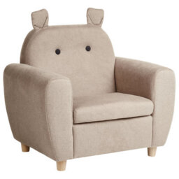 Beliani Kids Armchair Hippo Maribo Fabric Taupe