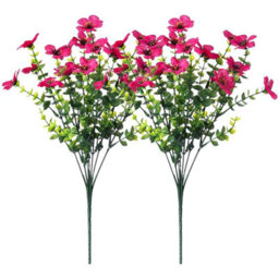 2 Pack 2 - Piece Bundle Of Artificial Flowers, Uv - Resistant Outdoor Plastic Greenery Plants For Indoor And Outdoor Use - thumbnail 1