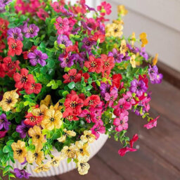 2 Pack 2 - Piece Bundle Of Artificial Flowers, Uv - Resistant Outdoor Plastic Greenery Plants For Indoor And Outdoor Use - thumbnail 4