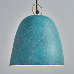 Valuelights Broden Contemporary Speckled Green Dome Ceiling Pendant Light Fitting - Complete With 4W Led Filament Bulb 2700K - thumbnail 4