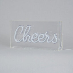 Litecraft Glow White Led Cheers Acrylic Neon Style Light Box - thumbnail 4