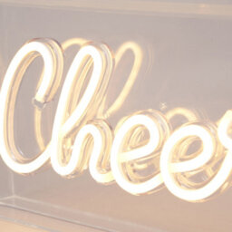 Litecraft Glow White Led Cheers Acrylic Neon Style Light Box - thumbnail 5