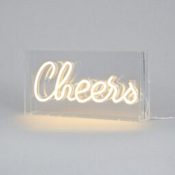 Litecraft Glow White Led Cheers Acrylic Neon Style Light Box - thumbnail 3