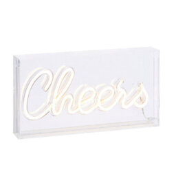 Litecraft Glow White Led Cheers Acrylic Neon Style Light Box - thumbnail 2
