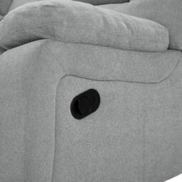 Home Detail Jacob 3 Seater Manual Recliner Sofa With Right Hand Chaise, Light Grey Linen - thumbnail 5