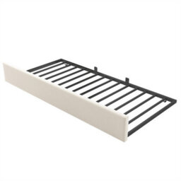 Abrihome Velvet Daybed With Pull-Out Trundle (90X190Cm), 3Ft Single Sofa Bed & Guest Sleeper For Adults & Kids, Wood Slat Support, Beige - thumbnail 7