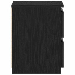 Berkfield Bedside Cabinet With Drawers Black Oak 30X30X40 Cm - thumbnail 7