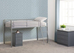 Seconique Kora Mid Sleeper Metal Bed Frame In Silver Finish Fits  3Ft Single Mattress - thumbnail 6