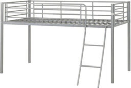 Seconique Kora Mid Sleeper Metal Bed Frame In Silver Finish Fits  3Ft Single Mattress - thumbnail 1