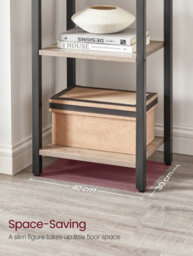 LEDREM 6-Tier Bookshelf, Bookcase, Shelving Unit, For Office, Study, Living Room, Bedroom, 30 X 40 X 187.5 Cm, Industrial - thumbnail 6
