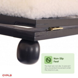 Oypla Adjustable Folding Cushion Padded Footstool Foot Leg Rest - thumbnail 4