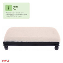 Oypla Adjustable Folding Cushion Padded Footstool Foot Leg Rest - thumbnail 3