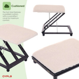 Oypla Adjustable Folding Cushion Padded Footstool Foot Leg Rest - thumbnail 8