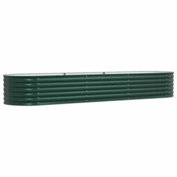 Berkfield Garden Raised Bed Green 320 X 80 X 44 Cm Steel - thumbnail 5
