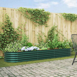 Berkfield Garden Raised Bed Green 320 X 80 X 44 Cm Steel