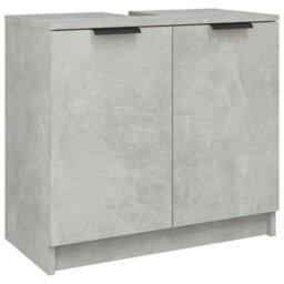 Berkfield Bathroom Cabinet Concrete Grey 64.5X33.5X59 Cm Engineered Wood - thumbnail 2