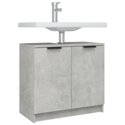 Berkfield Bathroom Cabinet Concrete Grey 64.5X33.5X59 Cm Engineered Wood - thumbnail 5