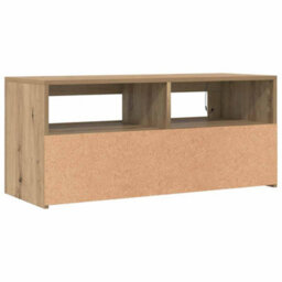 Berkfield Modern Tv Cabinet With Led Lights Artisan Oak 90X35X40 Cm Engineered Wood - thumbnail 9