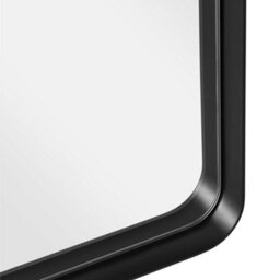 Julian Bowen Jaya Black Wall Mirror, Metal Frame, Rectangular, Wall Mounted, Horizontal Or Veritcal, 70 X 50 X 4Cm - thumbnail 5
