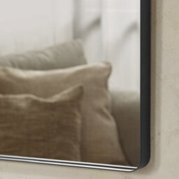 Julian Bowen Jaya Black Wall Mirror, Metal Frame, Rectangular, Wall Mounted, Horizontal Or Veritcal, 70 X 50 X 4Cm - thumbnail 6