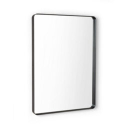 Julian Bowen Jaya Black Wall Mirror, Metal Frame, Rectangular, Wall Mounted, Horizontal Or Veritcal, 70 X 50 X 4Cm - thumbnail 2