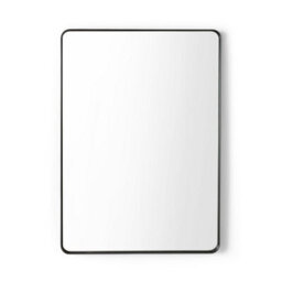 Julian Bowen Jaya Black Wall Mirror, Metal Frame, Rectangular, Wall Mounted, Horizontal Or Veritcal, 70 X 50 X 4Cm - thumbnail 3