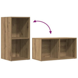 Walplus Lp Storage Box Artisan Oak 69.5X34X36 Cm Engineered Wood - thumbnail 7