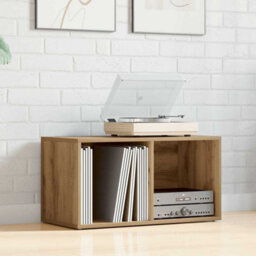Walplus Lp Storage Box Artisan Oak 69.5X34X36 Cm Engineered Wood - thumbnail 1