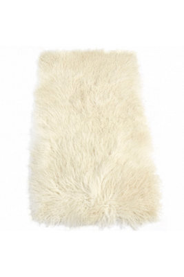 Fenland Sheepskin Fenland Luxury Mongolian Real Lamb Rug - Natural (120 Cm X 60 Cm) - image 1