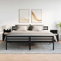 Berkfield Durable Bedside Cabinets 2 Pcs With 2 Drawers Black 40X36.5X62 Cm - thumbnail 3