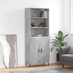 Berkfield Highboard Concrete Grey 69.5X34X180 Cm Engineered Wood - thumbnail 1