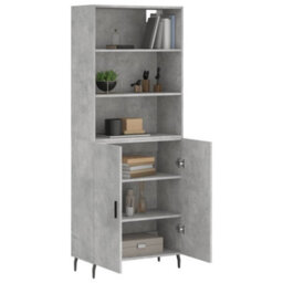 Berkfield Highboard Concrete Grey 69.5X34X180 Cm Engineered Wood - thumbnail 3