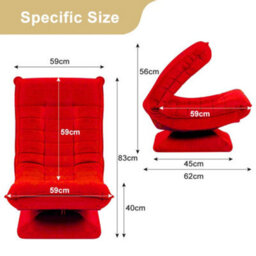 Hygrad Built to Survive Swivel Armchair Chair, 5-Fold Adjustable Lazy High Lounge Chair, Folding Swing Chair 360-Degree Rotatable With Adjustable Backrest - thumbnail 9