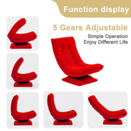 Hygrad Built to Survive Swivel Armchair Chair, 5-Fold Adjustable Lazy High Lounge Chair, Folding Swing Chair 360-Degree Rotatable With Adjustable Backrest - thumbnail 7