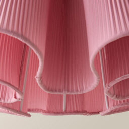 Valuelights Jemima Pink Pleated Scalloped Easy Fit Lamp Shade With Bulb - thumbnail 5