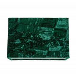 Happy Homewares Contemporary Designer Forest Green Crushed Velvet Fabric Rectangular Lamp Shade - thumbnail 1