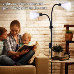 Darphe Black Two Head Floor Lamp Height Adjustable 180Cm,e14 Base,floor Reading Light For Living Room,bedroom - thumbnail 5