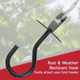 Spares2Go Squirrel Baffle Dome Bird Feeding Station Feeder Guard (Complete Kit With Hanging Hook And Loop) - thumbnail 7