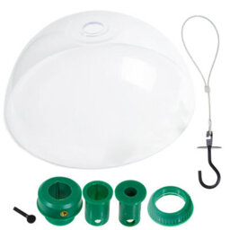 Spares2Go Squirrel Baffle Dome Bird Feeding Station Feeder Guard (Complete Kit With Hanging Hook And Loop) - thumbnail 1