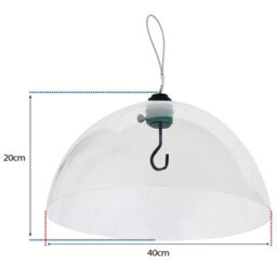Spares2Go Squirrel Baffle Dome Bird Feeding Station Feeder Guard (Complete Kit With Hanging Hook And Loop) - thumbnail 9