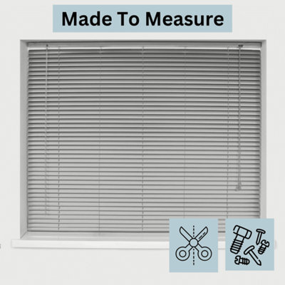 Caecus Blinds Caecus Made To Measure Aluminium Venetian Blind Silver 165Cm X 150Cm - image 1