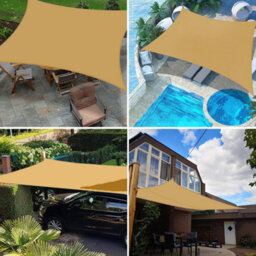Beige 2X4M Rectangular Shade Sail Waterproof Uv Resistant - thumbnail 6