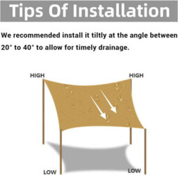 Beige 2X4M Rectangular Shade Sail Waterproof Uv Resistant - thumbnail 4