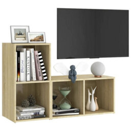 Berkfield Tv Cabinets 2 Pcs Sonoma Oak 72X35X36.5 Cm Engineered Wood - thumbnail 3