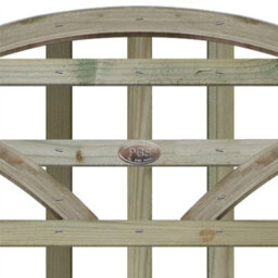 Premier Garden Supplies Triple-Dome Wooden Trellis Panel 6Ft X 1Ft (4 Pack) Privacy Square Lattice Fencing Topper Extension For Climbing Plant Support - thumbnail 6