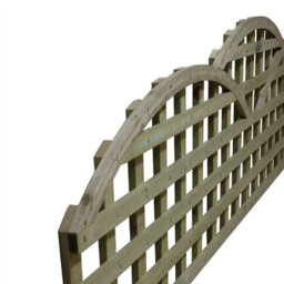 Premier Garden Supplies Triple-Dome Wooden Trellis Panel 6Ft X 1Ft (4 Pack) Privacy Square Lattice Fencing Topper Extension For Climbing Plant Support - thumbnail 3